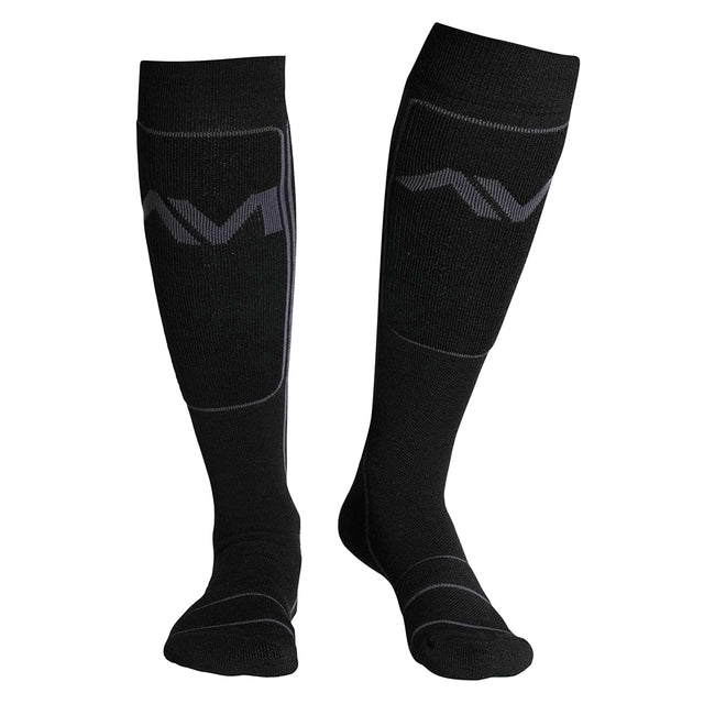 Finsteraarhorn Merino Ski Socks (Black/Dark Shadow) #contain