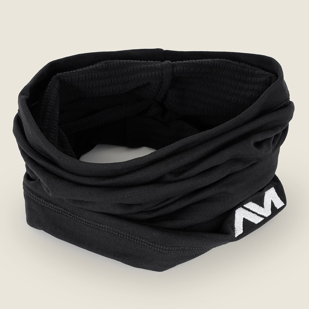 Gaskill Grid Fleece Neck Warmer (Black) #contain