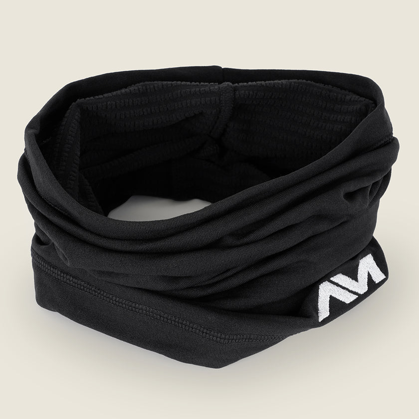 Gaskill Grid Fleece Neck Warmer (Black) #contain