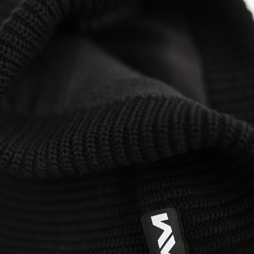 Goenne Merino Blend Fleece Lined Beanie (Black)