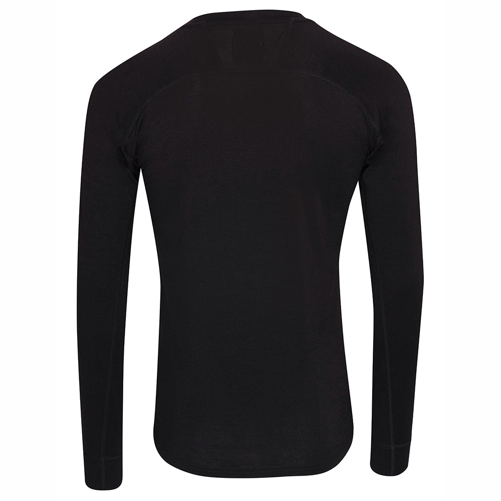 Mens Fanlide Merino Long Sleeve Crew (Black)