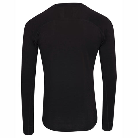 Mens Fanlide Merino Long Sleeve Crew (Black)