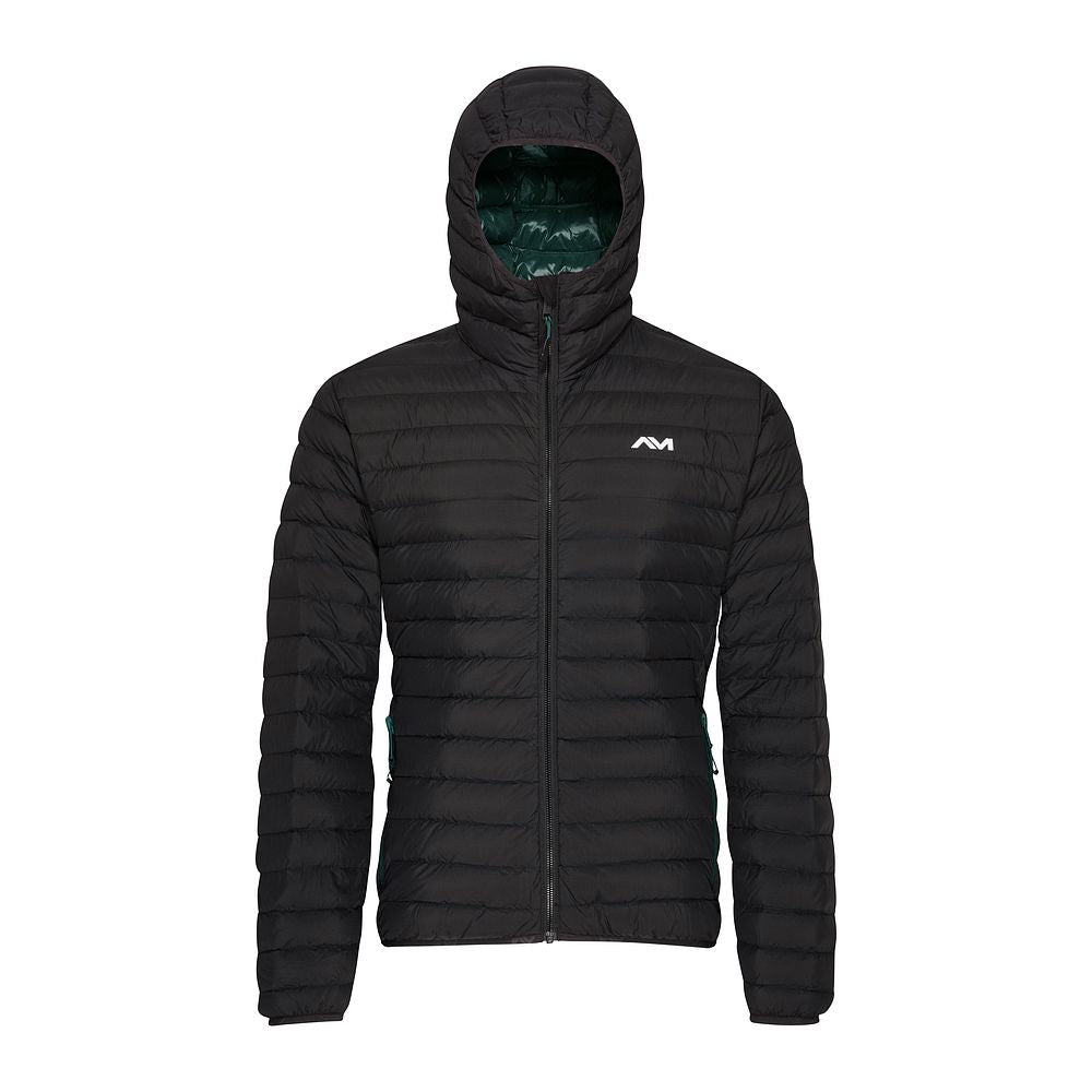 Mens Fiescherhorn Hooded Down Jacket (Black) #contain
