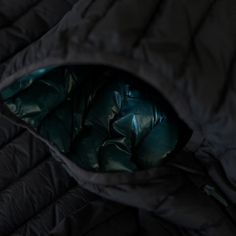 Mens Fiescherhorn Hooded Down Jacket (Black)