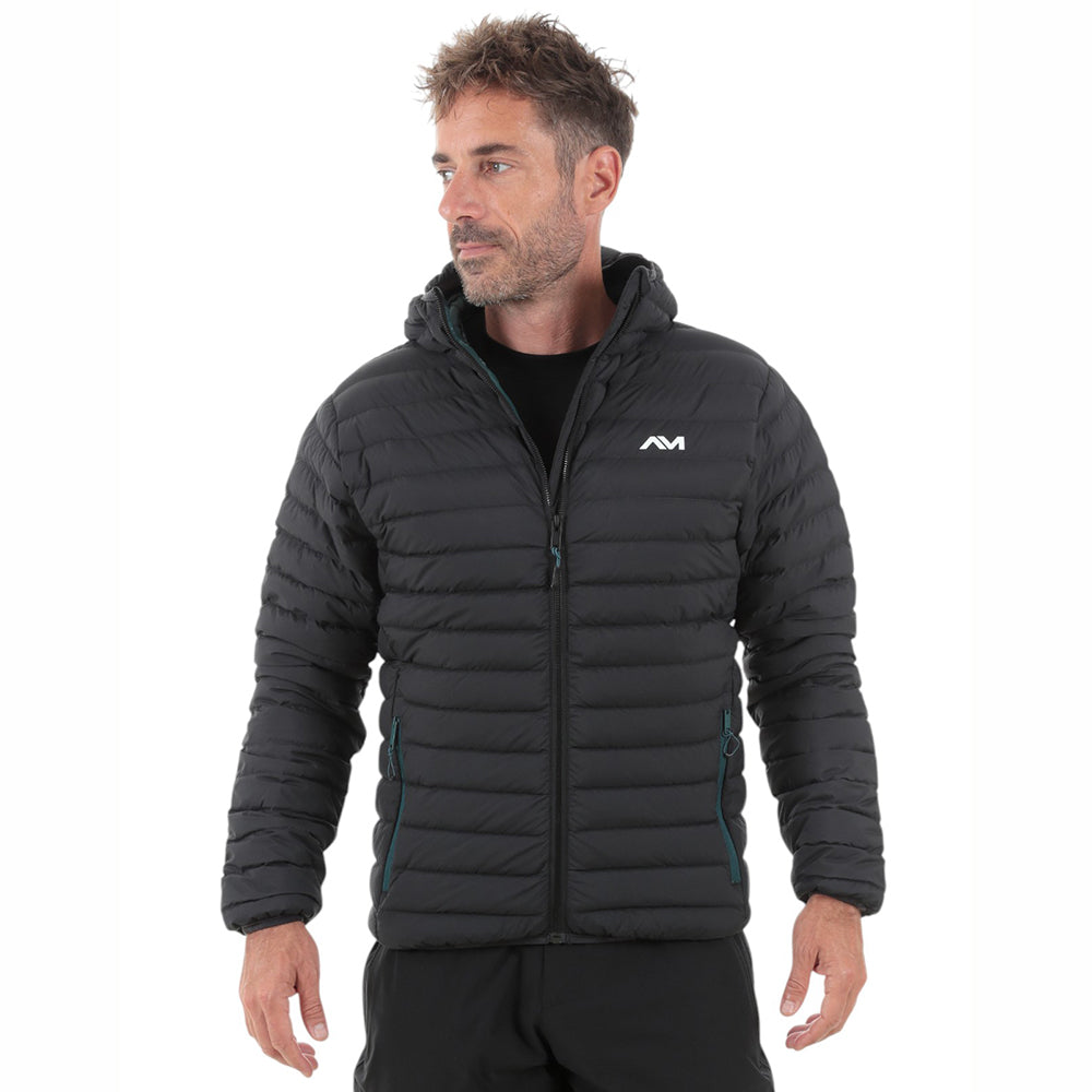 Mens Fiescherhorn Hooded Down Jacket (Black)