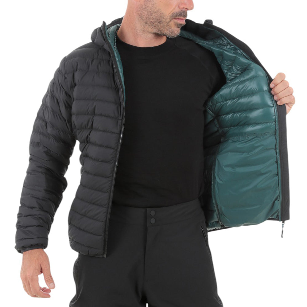 Mens Fiescherhorn Hooded Down Jacket (Black)