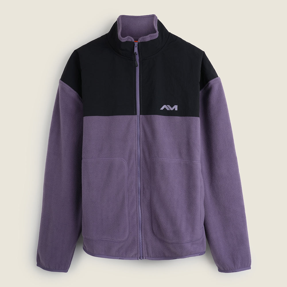 Mens Genepy Full Zip Fleece (Purple Sage/Black) #contain