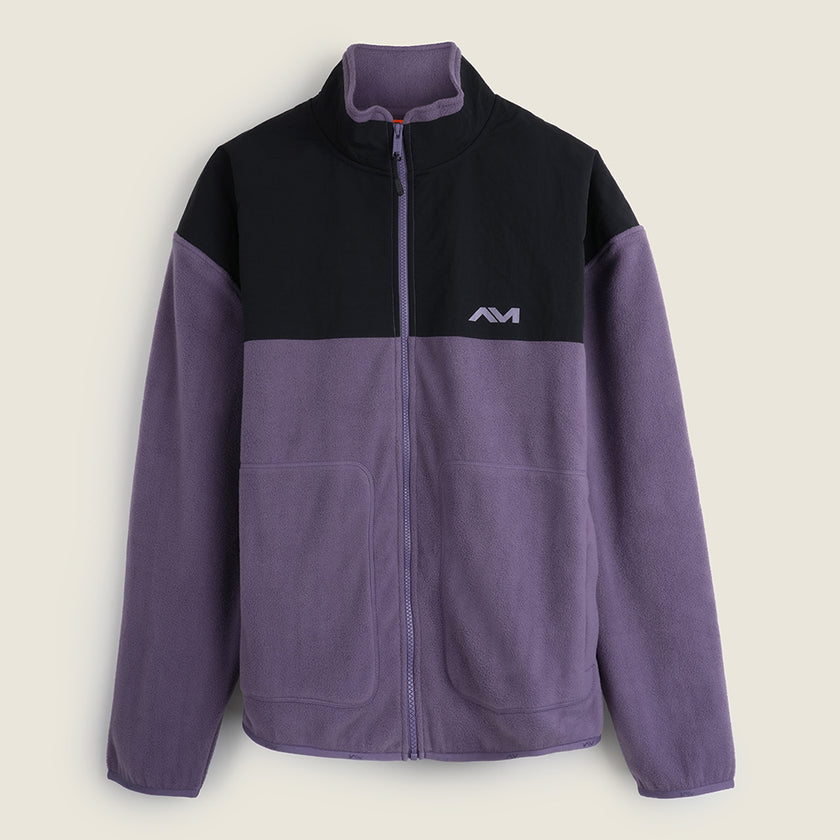 Mens Genepy Full Zip Fleece (Purple Sage/Black) #contain