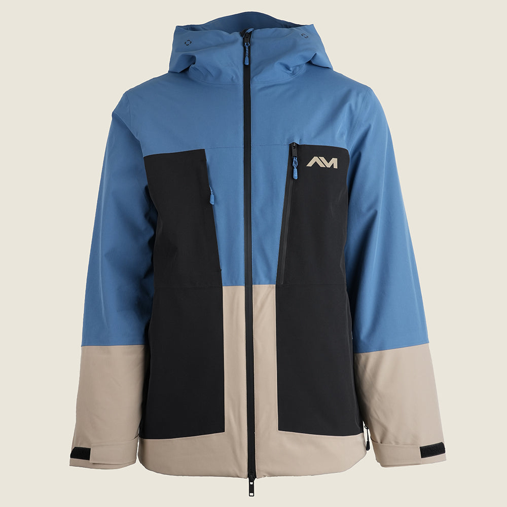 Mens Goulotte Insulated Snow Jacket (Blue Steel/Black/Fields of Rye) #contain