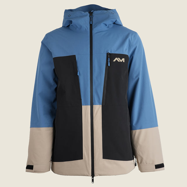 Mens Goulotte Insulated Snow Jacket (Blue Steel/Black/Fields of Rye) #contain