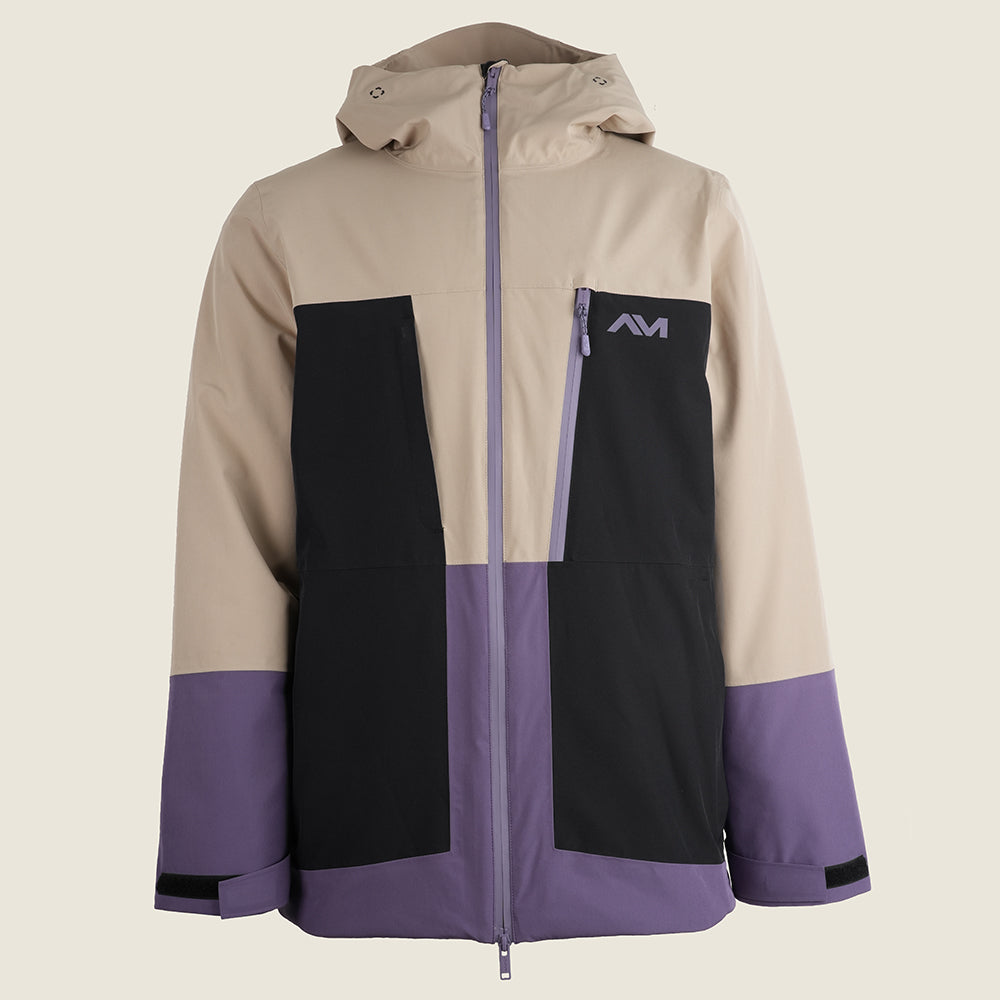 Mens Goulotte Insulated Snow Jacket (Fields of Rye/Black/Purple Sage) #contain