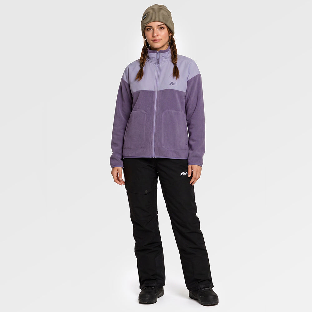 Womens Genepy Full Zip Fleece (Purple Sage/Lavender Grey) ✦AI